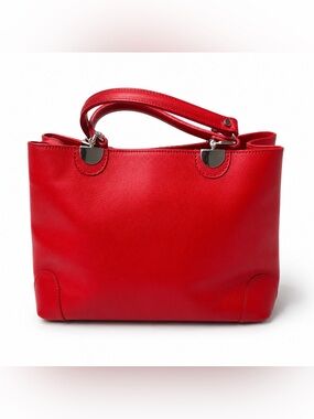 Divina Firenze Red Genuine Leather Satchel Tote | Made in Italy | EUC